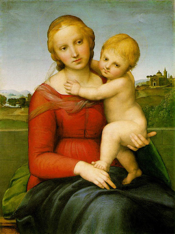 Raphael (Raffaello Sanzio), Small Cowper Madonna, 1505, Oil on Wood, National Gallery of Art, Washington D.C.