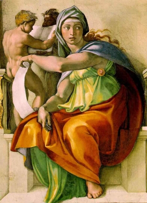 Michelangelo, The Delphic Sibyl, 1509, Sistine Chapel